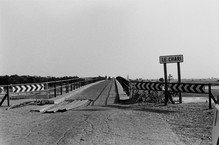 view across bridge over river chari outside ndjamena chad africa 1982